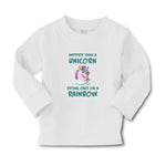 Baby Clothes Happeir than A Unicorn Eating Cake on A Rainbow Boy & Girl Clothes - Cute Rascals