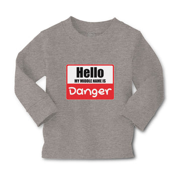Baby Clothes Hello My Middle Name Is Danger Boy & Girl Clothes Cotton