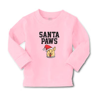 Baby Clothes Santa Paws with Santa Cap on Dog's Head Boy & Girl Clothes Cotton - Cute Rascals
