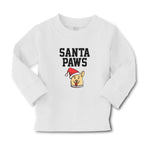 Baby Clothes Santa Paws with Santa Cap on Dog's Head Boy & Girl Clothes Cotton - Cute Rascals