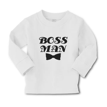 Baby Clothes Boss Man with Silhouette Bowtie Boy & Girl Clothes Cotton