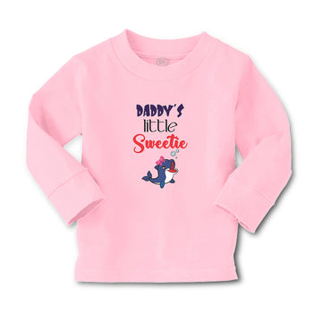 Baby Clothes Daddy's Little Sweetie with Cute Blue Dolphin on Bow Cotton