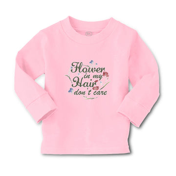 Baby Clothes Flower in My Hair Don'T Care Boy & Girl Clothes Cotton
