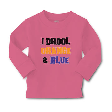 Baby Clothes I Drool Orange & Blue Boy & Girl Clothes Cotton