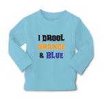 Baby Clothes I Drool Orange & Blue Boy & Girl Clothes Cotton - Cute Rascals