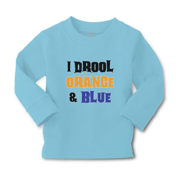 Baby Clothes I Drool Orange & Blue Boy & Girl Clothes Cotton - Cute Rascals