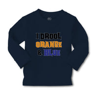 Baby Clothes I Drool Orange & Blue Boy & Girl Clothes Cotton - Cute Rascals