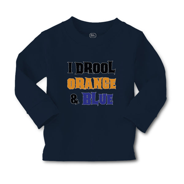 Baby Clothes I Drool Orange & Blue Boy & Girl Clothes Cotton - Cute Rascals