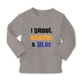 Baby Clothes I Drool Orange & Blue Boy & Girl Clothes Cotton