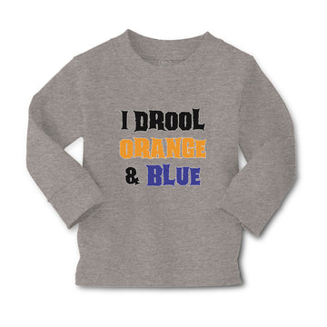 Baby Clothes I Drool Orange & Blue Boy & Girl Clothes Cotton