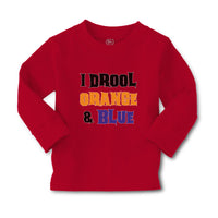 Baby Clothes I Drool Orange & Blue Boy & Girl Clothes Cotton - Cute Rascals