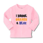 Baby Clothes I Drool Orange & Blue Boy & Girl Clothes Cotton - Cute Rascals