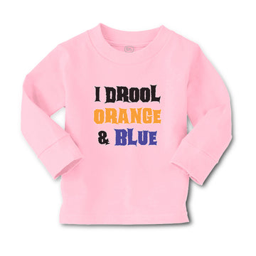 Baby Clothes I Drool Orange & Blue Boy & Girl Clothes Cotton