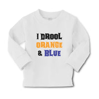 Baby Clothes I Drool Orange & Blue Boy & Girl Clothes Cotton - Cute Rascals