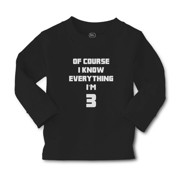 Baby Clothes Of Course I Know Everything I'M 3 Boy & Girl Clothes Cotton - Cute Rascals