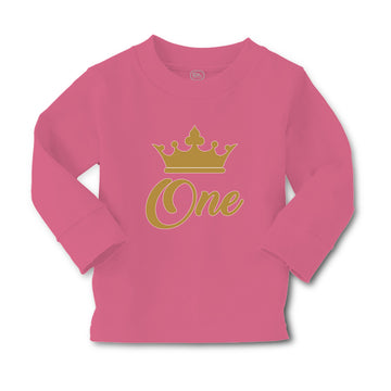 Baby Clothes Age 1 and Number Name with Gold Crown Boy & Girl Clothes Cotton