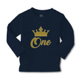 Baby Clothes Age 1 and Number Name with Gold Crown Boy & Girl Clothes Cotton