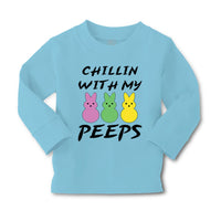 Baby Clothes Chillin with My Peeps Bunny Funny Humor Easter Boy & Girl Clothes - Cute Rascals