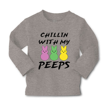 Baby Clothes Chillin with My Peeps Bunny Funny Humor Easter Boy & Girl Clothes