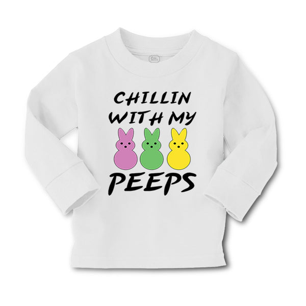 Baby Clothes Chillin with My Peeps Bunny Funny Humor Easter Boy & Girl Clothes - Cute Rascals