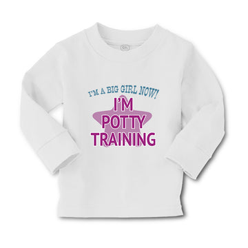 Baby Clothes I'M A Big Girl Now! I'M Potty Training Funny Humor Cotton