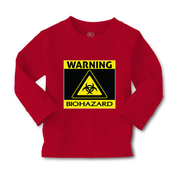 Baby Clothes Warning Biohazard Funny Nerd Geek Boy & Girl Clothes Cotton