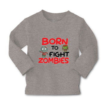 Baby Clothes Born to Fight Zombies Funny Nerd Geek Boy & Girl Clothes Cotton