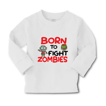 Baby Clothes Born to Fight Zombies Funny Nerd Geek Boy & Girl Clothes Cotton