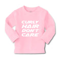 Baby Clothes Curly Hair Don'T Care Funny Humor Boy & Girl Clothes Cotton