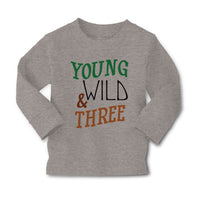 Baby Clothes Young Wild 3 Year Old Third Birthday Funny Humor Boy & Girl Clothes - Cute Rascals