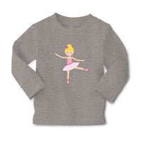 Baby Clothes Ballerina Dance 1 Bun Pink Bow Blonde Girly Ballerina Cotton - Cute Rascals