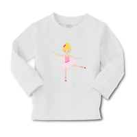 Baby Clothes Ballerina Dance 1 Bun Pink Bow Blonde Girly Ballerina Cotton - Cute Rascals