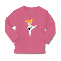 Baby Clothes Karate Girl Pose 3 Red Sports Karate & Mma Boy & Girl Clothes - Cute Rascals