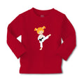 Baby Clothes Karate Girl Pose 3 Red Sports Karate & Mma Boy & Girl Clothes