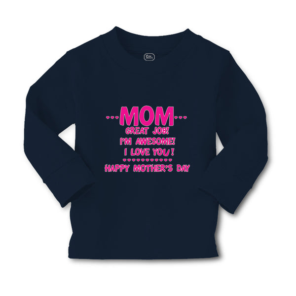 Baby Clothes Mom Great Job! I'M Awesome! Happy Mother's Day Boy & Girl Clothes - Cute Rascals