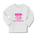 Baby Clothes Mom Great Job! I'M Awesome! Happy Mother's Day Boy & Girl Clothes
