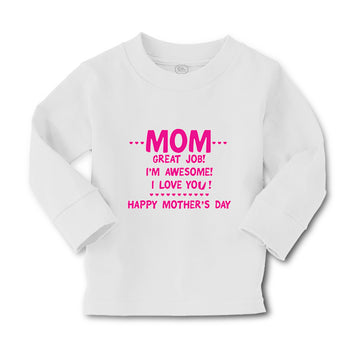 Baby Clothes Mom Great Job! I'M Awesome! Happy Mother's Day Boy & Girl Clothes