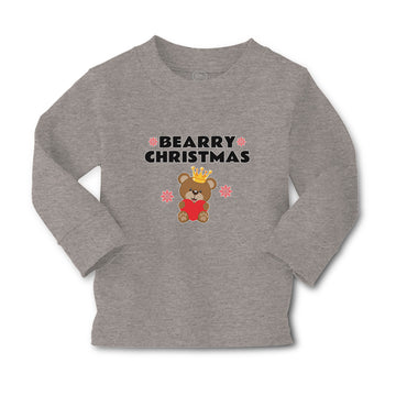 Baby Clothes Bearry Christmas Teddy Bear Sitting Crown Head Heart Hand Cotton
