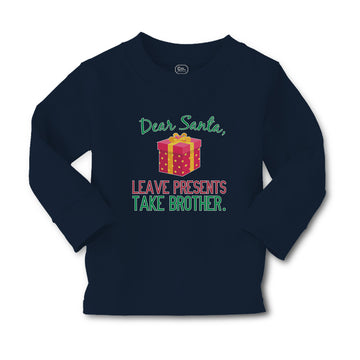 Baby Clothes Dear Santa, Leave Presents Take Brother. with Gift Box Cotton