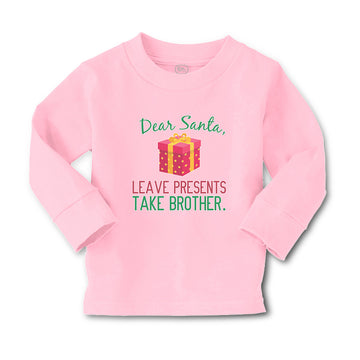 Baby Clothes Dear Santa, Leave Presents Take Brother. with Gift Box Cotton