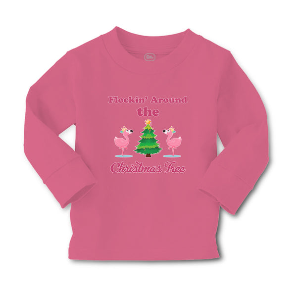Baby Clothes Flockin' Around The Christmas Tree with Flamingo Birds Cotton - Cute Rascals