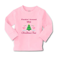 Baby Clothes Flockin' Around The Christmas Tree with Flamingo Birds Cotton - Cute Rascals