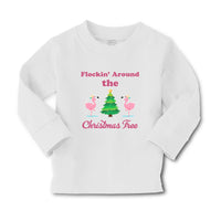 Baby Clothes Flockin' Around The Christmas Tree with Flamingo Birds Cotton - Cute Rascals