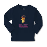 Baby Clothes Had A Very Shiny Nose! Deer Side View with Horns Wild Animal Cotton - Cute Rascals