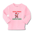 Baby Clothes Here Comes Santa Floss Dancing Boy & Girl Clothes Cotton