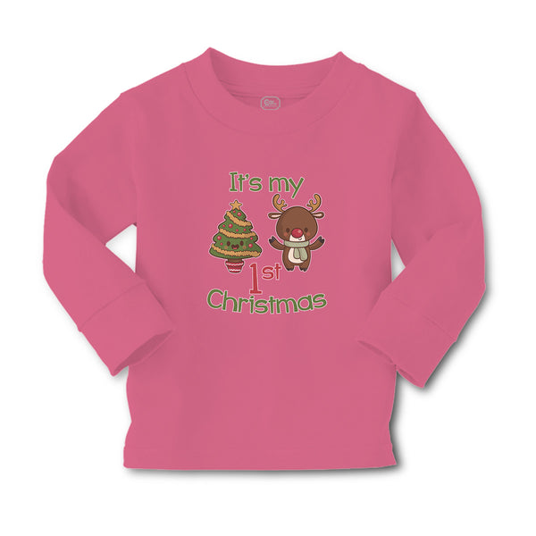 Baby Clothes It's My 1St Christmas with Tree Decorated and Toy Deer Cotton - Cute Rascals