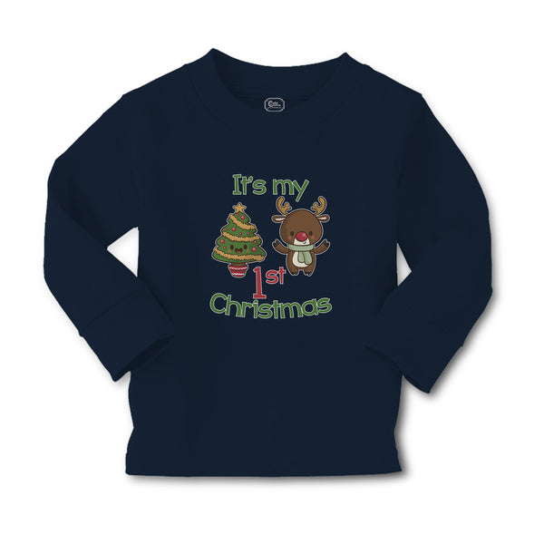 Baby Clothes It's My 1St Christmas with Tree Decorated and Toy Deer Cotton - Cute Rascals