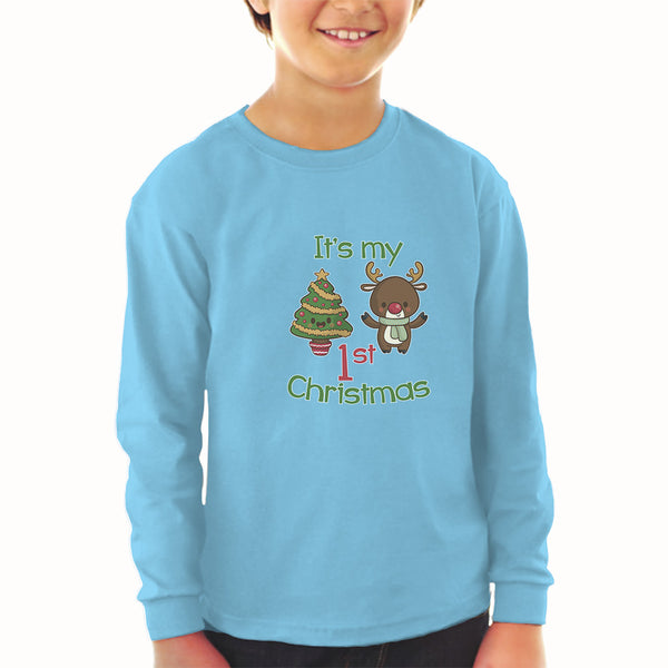 Baby Clothes It's My 1St Christmas with Tree Decorated and Toy Deer Cotton - Cute Rascals