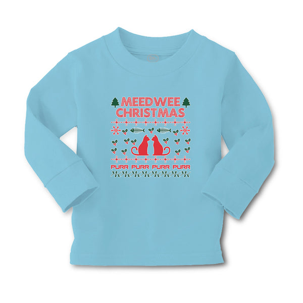 Baby Clothes Meed Wee Christmas Red Cats Facing Each Fish Bone Trees Cotton - Cute Rascals