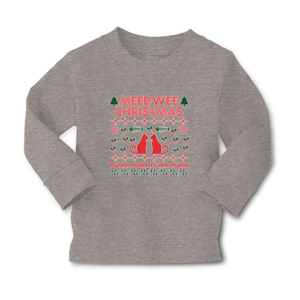 Baby Clothes Meed Wee Christmas Red Cats Facing Each Fish Bone Trees Cotton - Cute Rascals